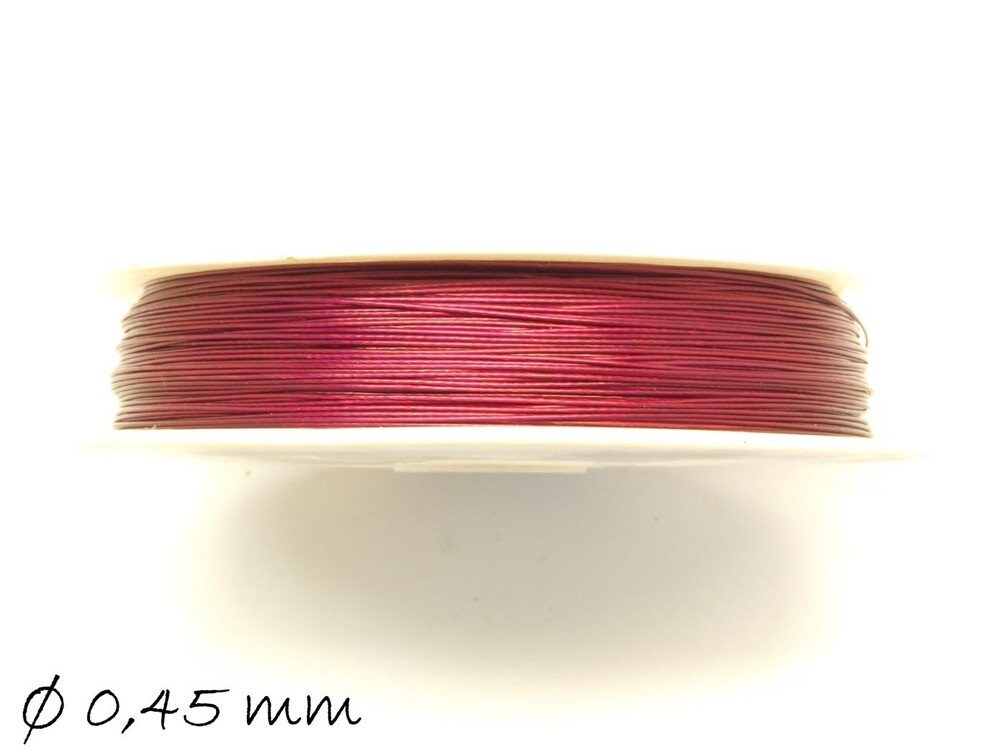 0,06EUR/m - 50 m Schmuckdraht 0,45 mm, lila -violett