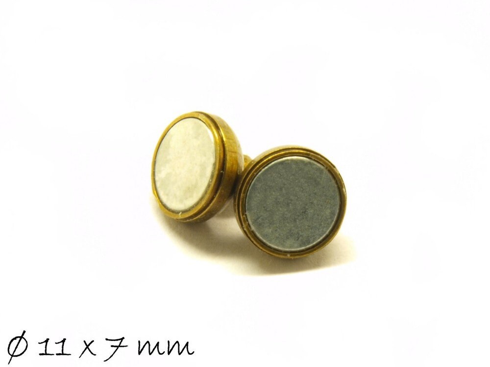 2 Stück Magnetverschlüsse, bronze, 12 x 8 mm