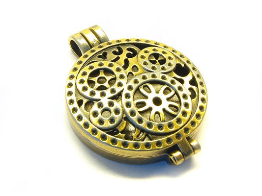 1 Stück Anhänger Medaillon Zink Legierung vintage bronze 30 mm, Diffuser