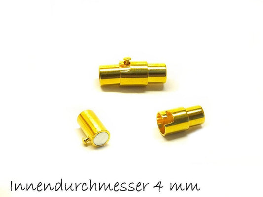 2 Stück Magnetverschlüsse, gold, 16 x 6 mm