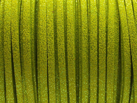 0,42EUR/m - 6 m Wildlederimitat 3 x 1,5 mm grün