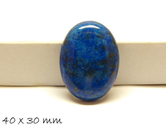 1 Stück Edelstein Cabochon Lapis Lazuli, 40 x 30 mm