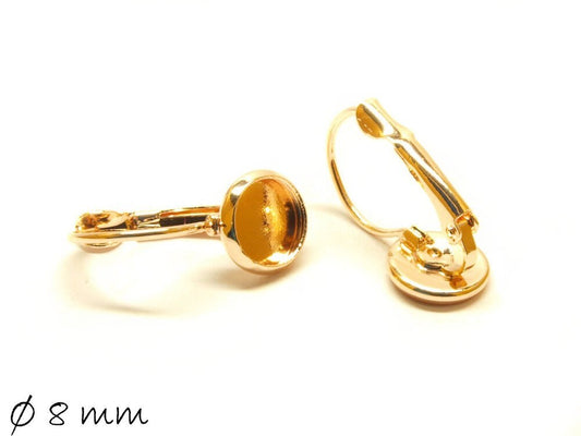 4 Stück Brisuren in rosegold, 8 mm