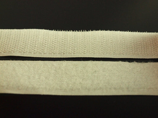 1 EUR/m - 1 m Klettband weiß 25 mm