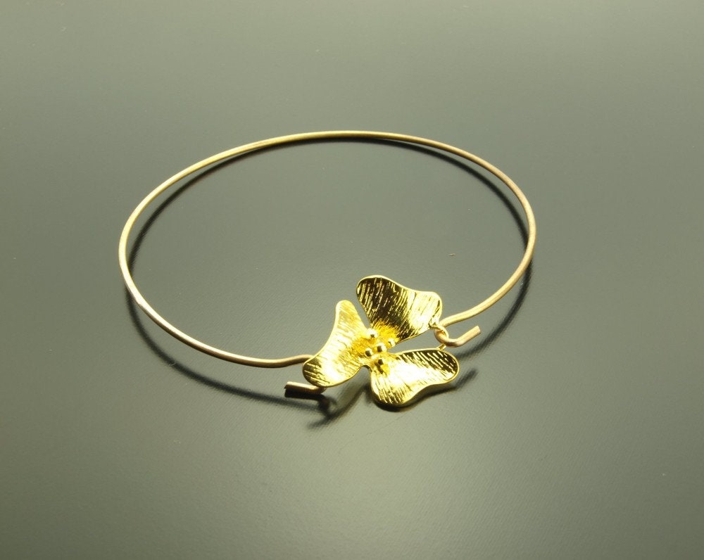 Armreifen Blüte Blume golden Armband