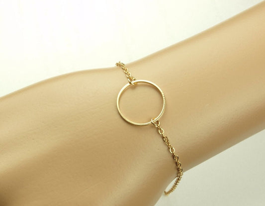 Armreifen Kreis Circle golden Armband Kette