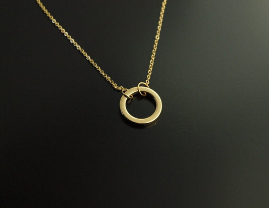 Kette Kreis Anhänger golden