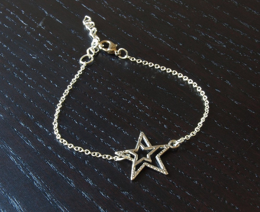 Armreifen Verbinder Stern silber zart Star Kette