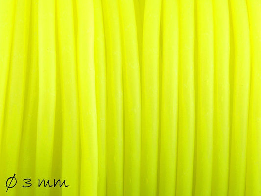 0,56 EUR/m - 5 m PVC-Band, neon gelb, 3 mm, hohl neongelb