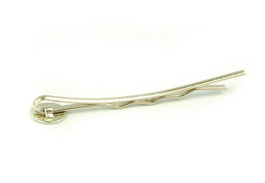 4 Stück Haarnadeln - Rohlinge mit Klebefläche, platin, 44 mm
