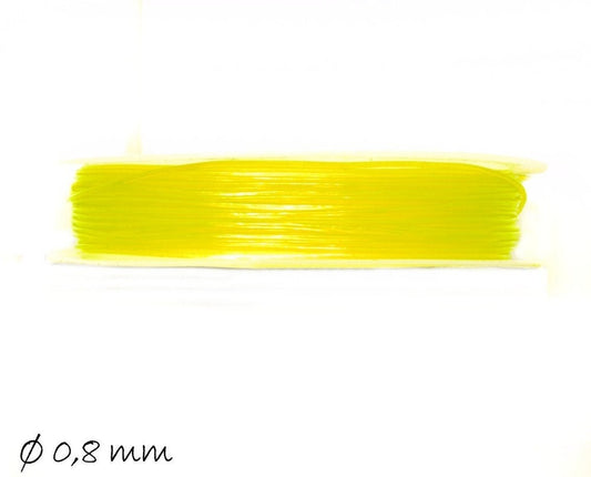 0,16EUR/m - 7 m elastischer Nylondraht 0,8 mm, hellgrün