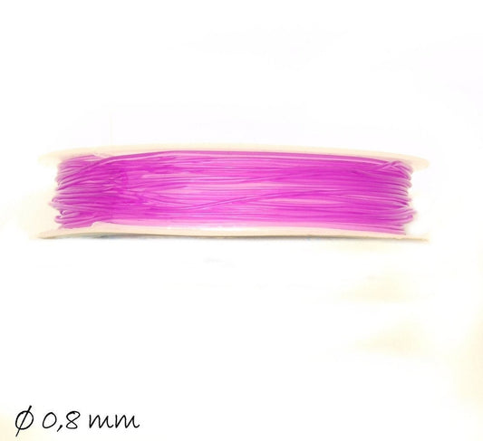 0,16EUR/m - 7 m elastischer Nylondraht 0,8 mm, lila-violett