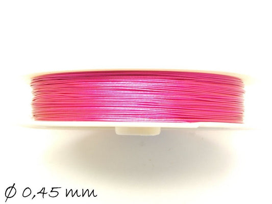 0,06EUR/m - 50 m Schmuckdraht 0,45 mm, pink - magenta