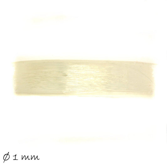 0,28EUR/m - 4 m elastischer Nylondraht 1 mm, transparent