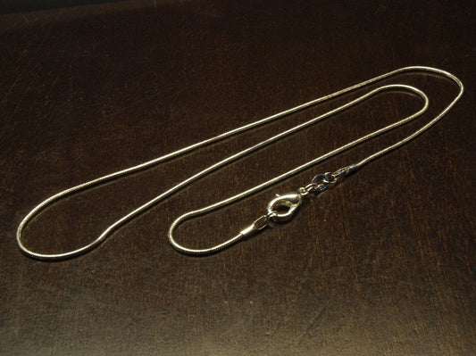 1 Stück Fertige Schlangenkette Sterling 925, 45 cm lang, Ø 1,2 mm