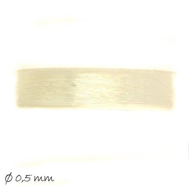 0,12EUR/m - 13 m elastischer Nylondraht 0,5 mm, transparent