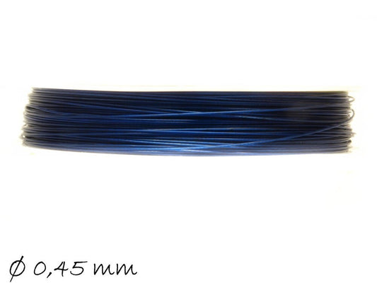 0,06EUR/m - 50 m Schmuckdraht 0,45 mm, blau