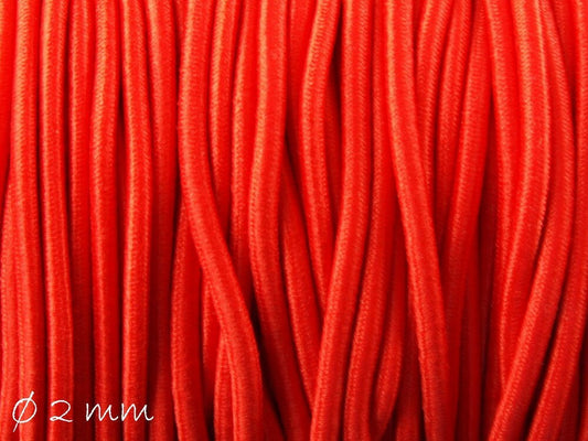 0,36EUR/m - 5 m elastische Nylon-Schnur Ø 2 mm, rot