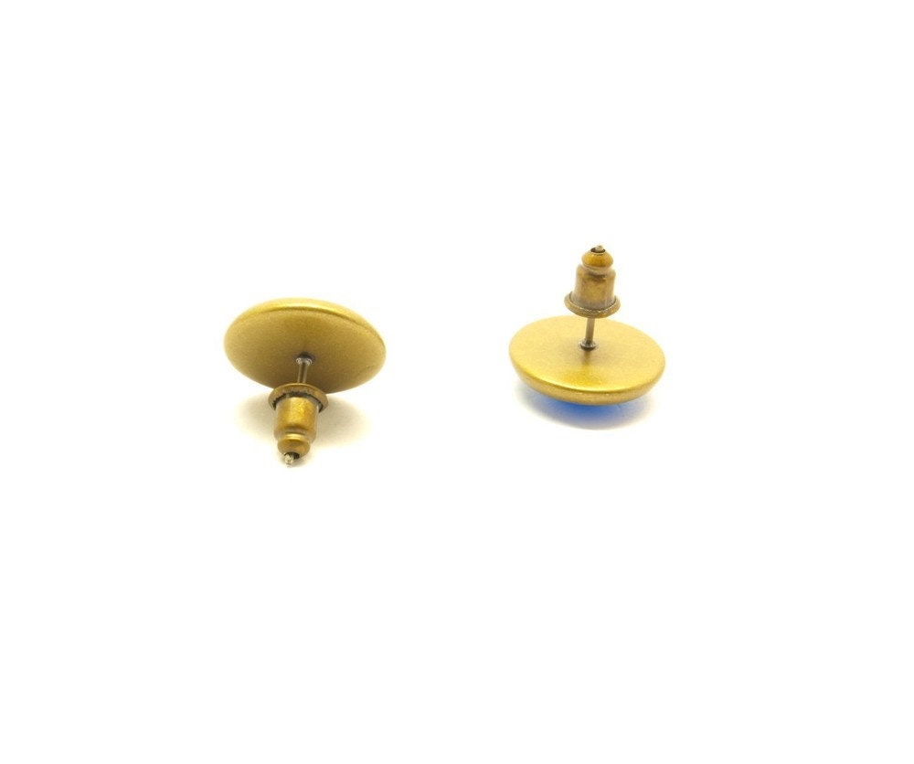 Ohrstecker Fimo Clay Cabochon bronze Ohrstecker