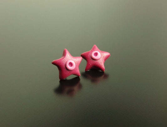 Ohrstecker Stern retro rosa pink Ohrringe