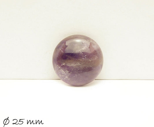 1 Stück Edelstein Cabochons, Amethyst, 25 mm