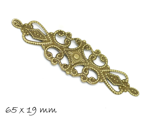 5 Stück große Ornamente in bronze Ø 65 x 19 mm