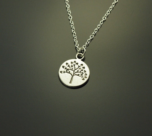 Kette Baum Lebensbaum Natur Liebe romantisch Anhänger silbern