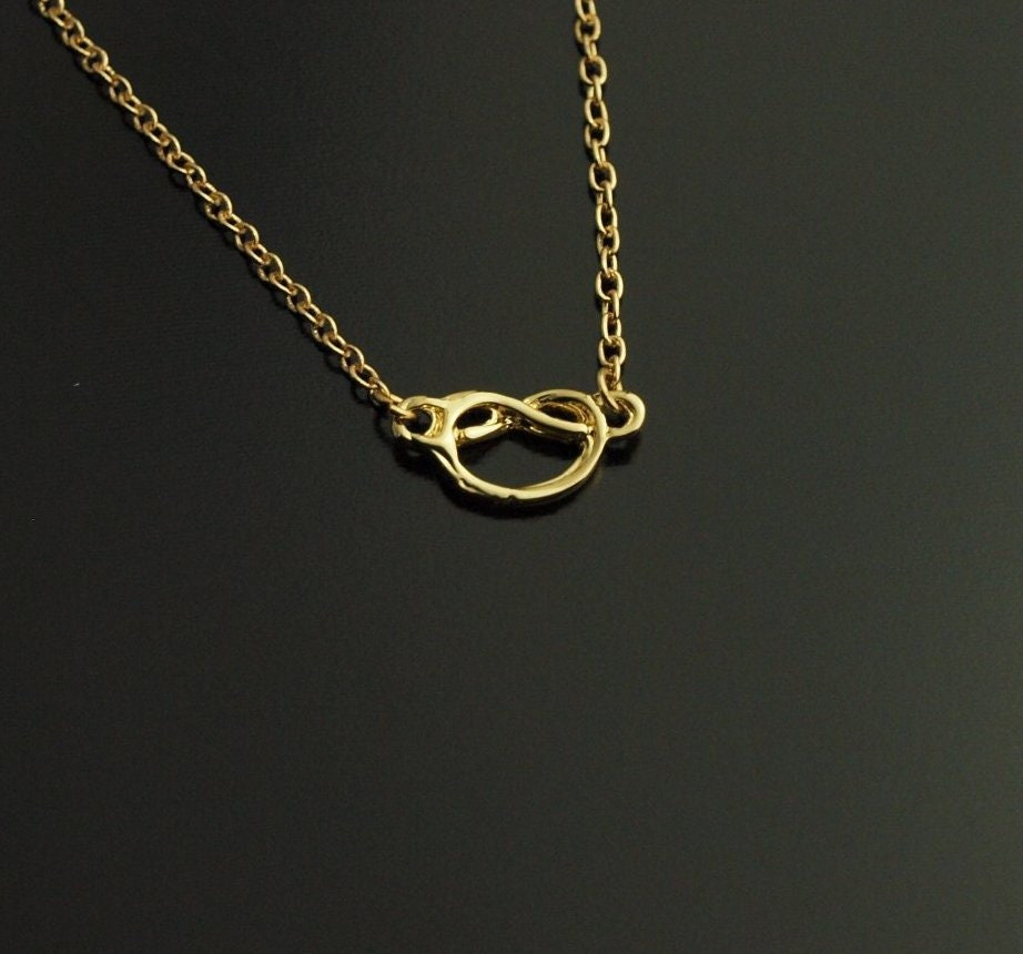 Kette Knoten Liebe Freundschaft Anhänger golden