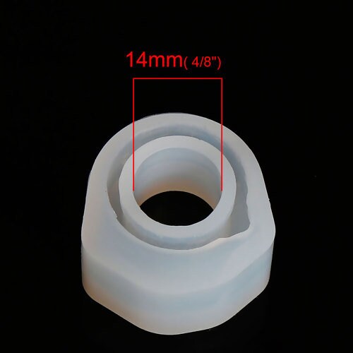 Silikonform facettierter Ring Mold 17 mm Form Giessform