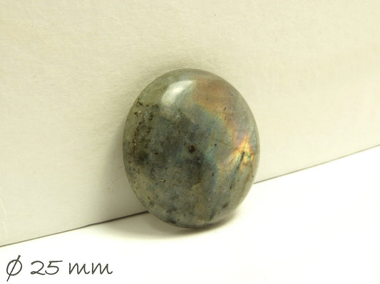 1 Stück Edelstein Cabochon, Labradorit, Ø 25 mm