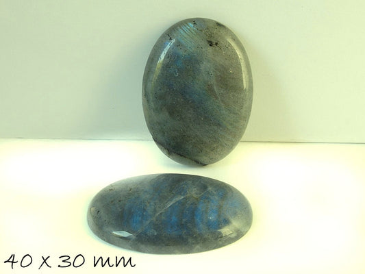 1 Stück Edelstein Cabochon, Labradorit, 40 x 30 mm
