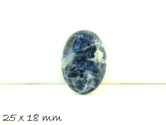 1 Stück ovaler Cabochon, Midnight Blue Sodalith, 25 x 18 mm