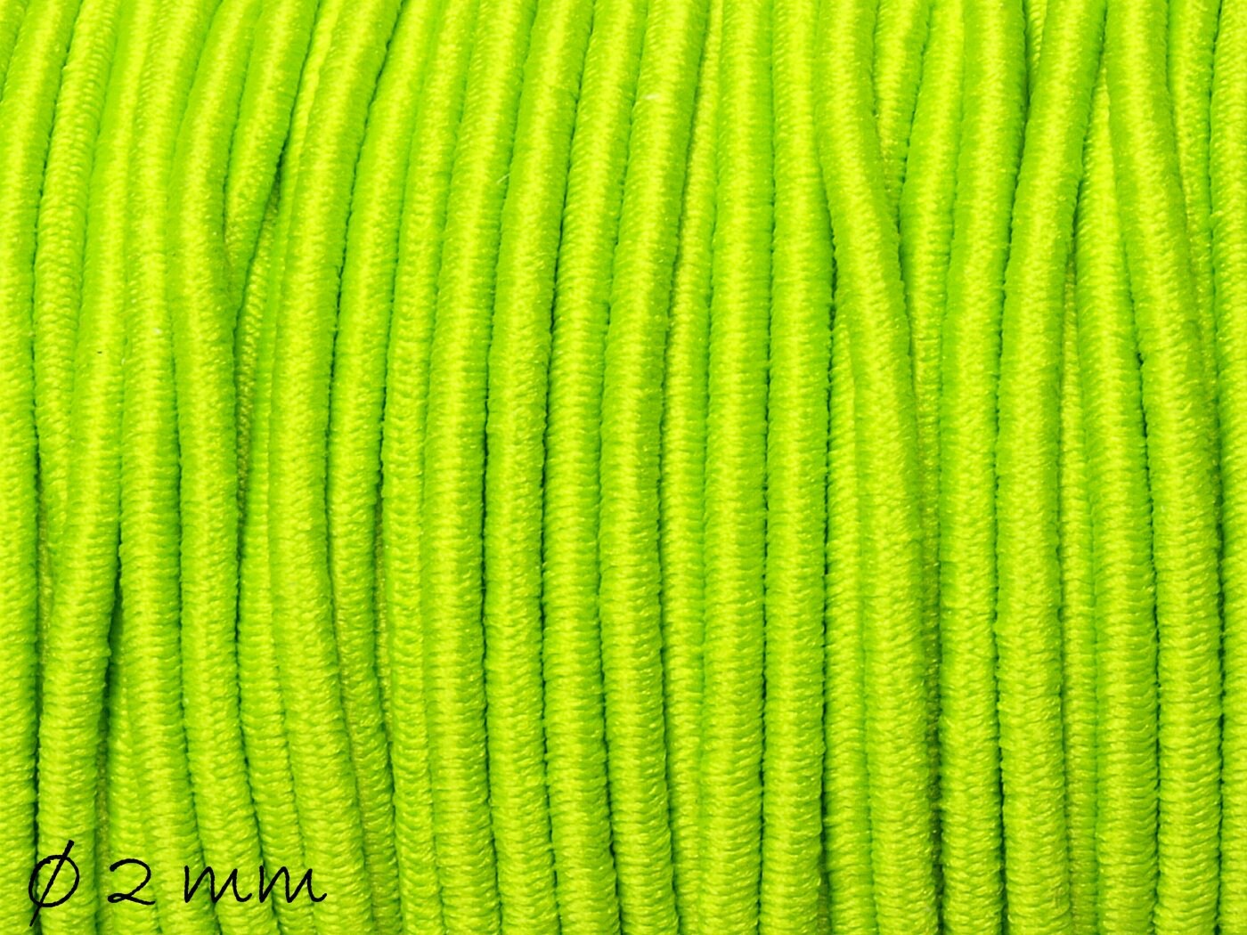 0,36EUR/m - 5 m Elastische Nylon-Schnur Ø 2 mm, grün
