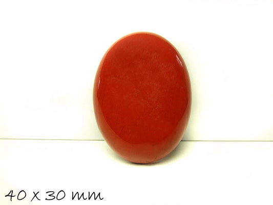 1 Stück  Cabochon roter Jasper 40 x 30 mm