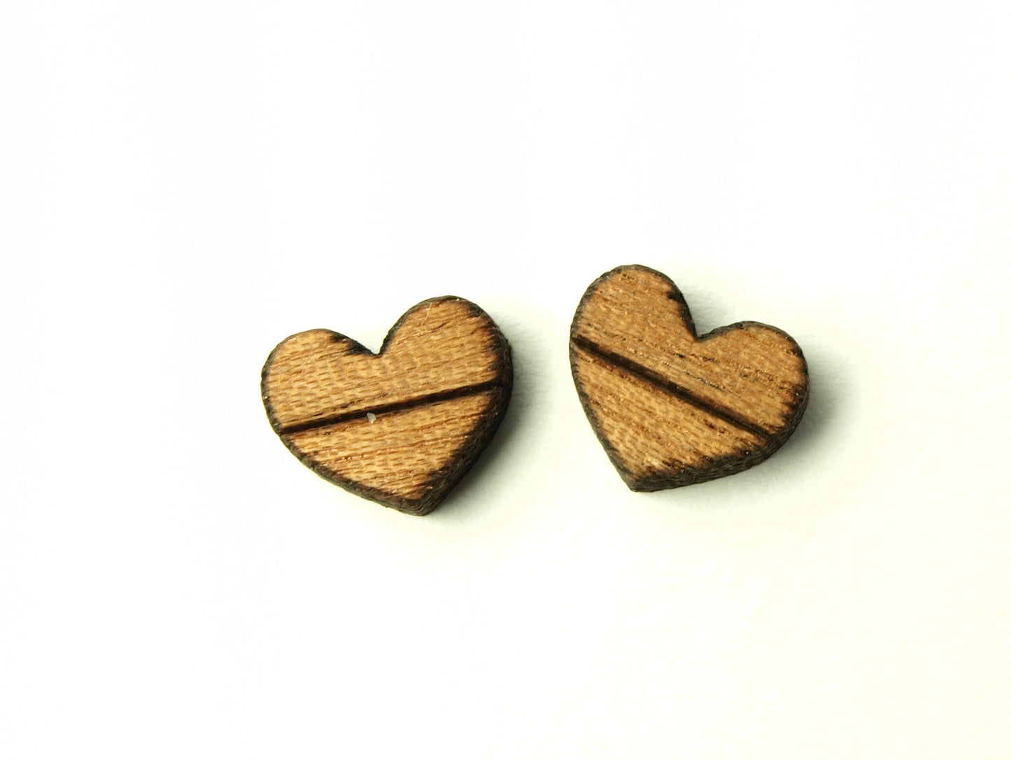 Ohrstecker nach Wahl Herz Liebe Freundschaft Origami Herzschlag Kardiogramm Holz Ohrringe