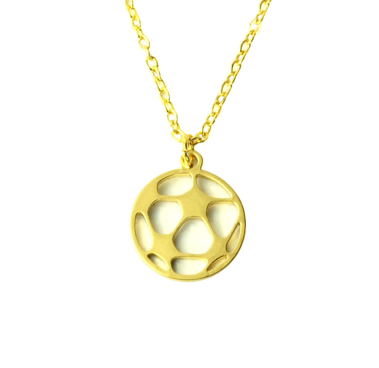 Kette Ball spielen Fussball Soccer Farbe nach Wahl silbern golden rosé golden