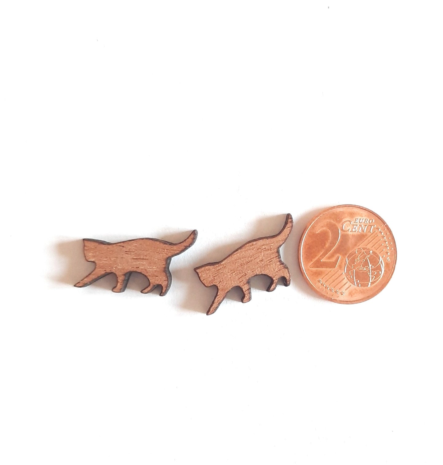 Ohrstecker nach Wahl Tiere Igel Katze Hase Bär Fuchs Holz Ohrringe Origami  geometrisch