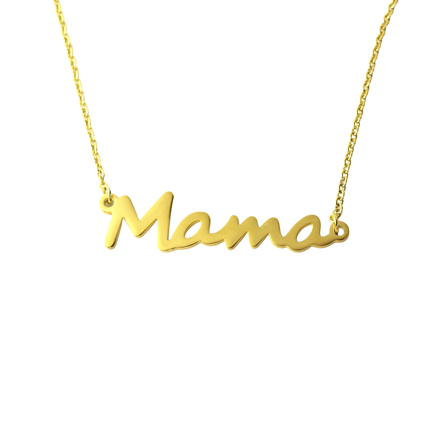 Kette Mama Edelstahl Schrift Buchstaben golden Mutter Tochter Familie