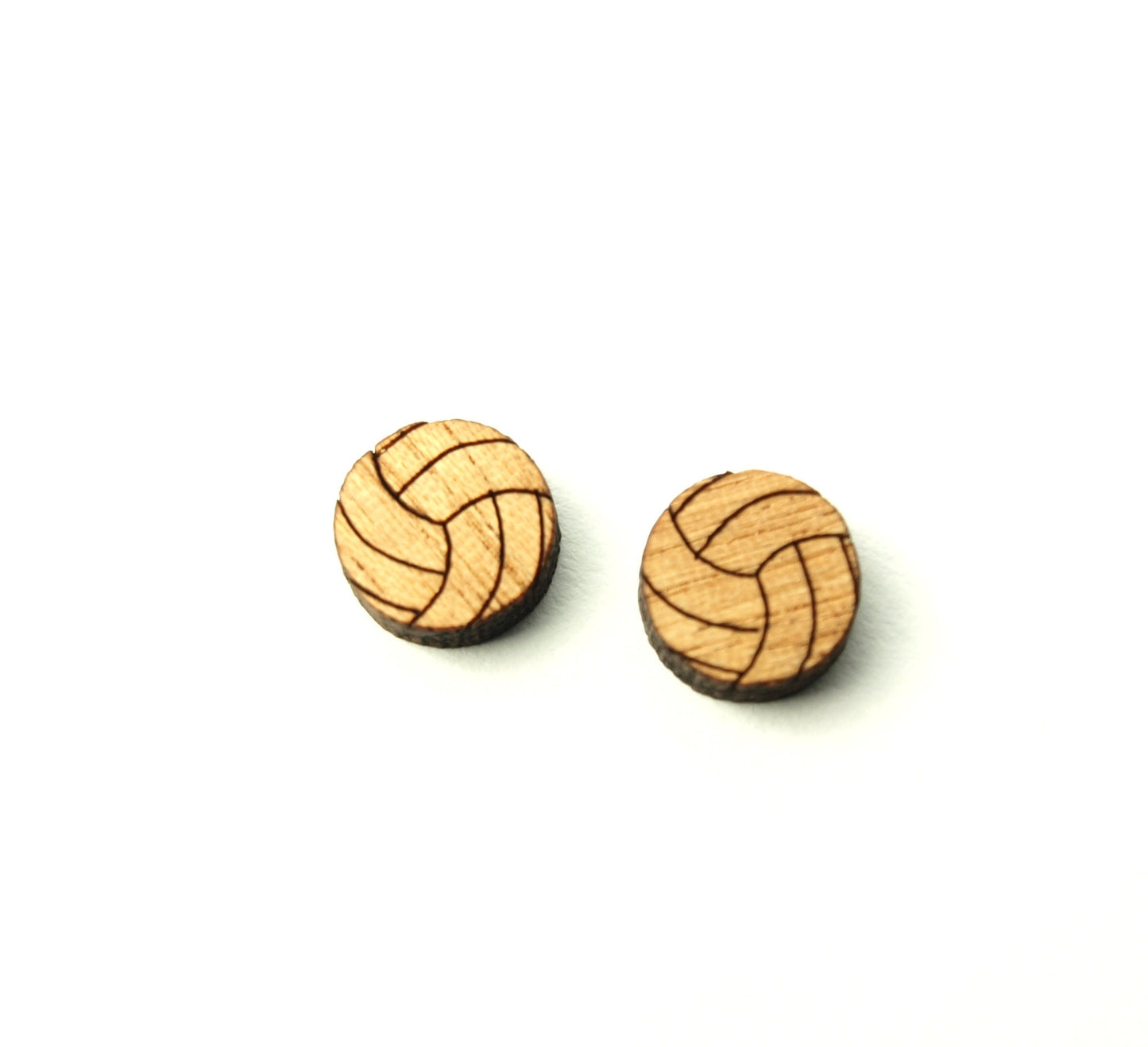 Ohrstecker Ball Volleyball Handball Holz Ohrringe Stecker