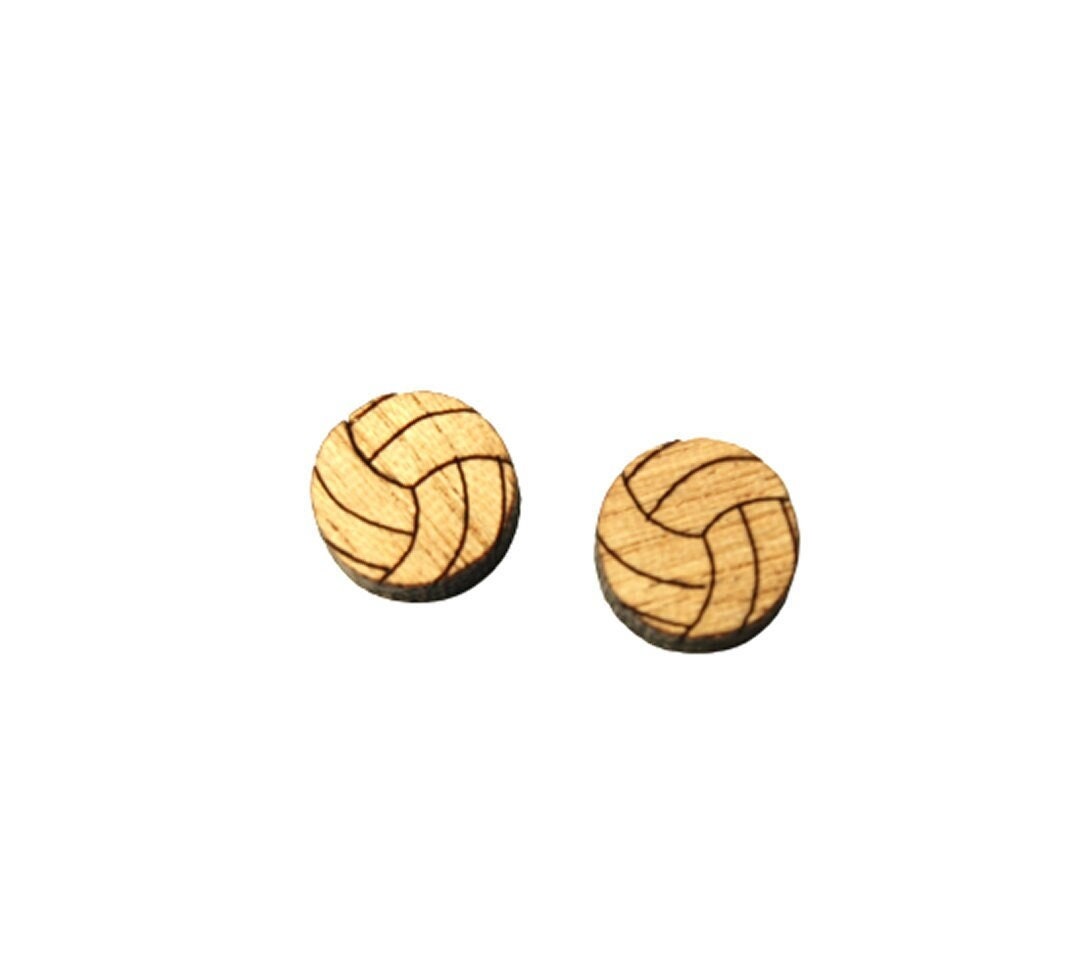 Ohrstecker Ball Volleyball Handball Holz Ohrringe Stecker