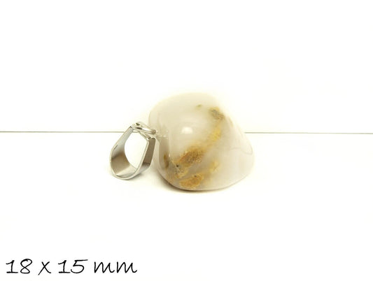 1 Stück Nugget Anhänger Achat 18 x 15 mm