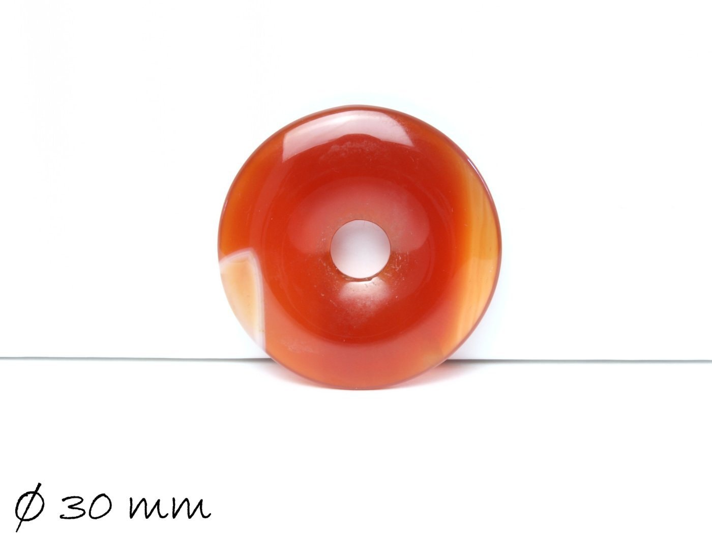 1 Stück Edelstein Donut Anhänger, Achat Ø 30 mm, rot