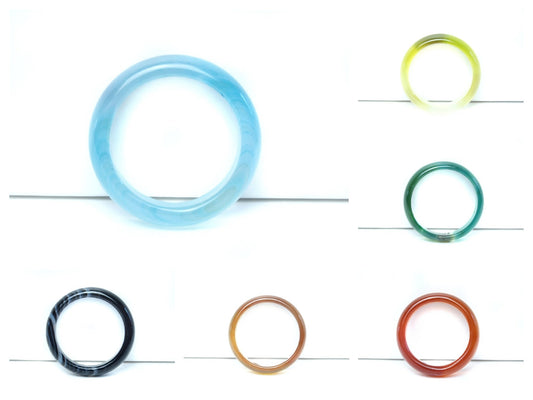 1 Stück Edelstein Ring, Achat, Ringgröße 17, Farbe frei wählbar