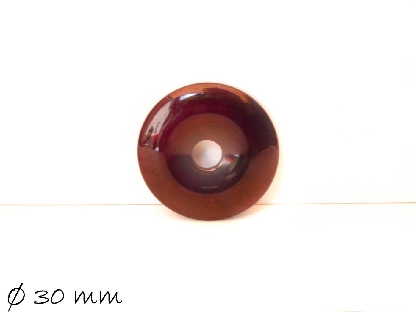 1 Stück Edelstein Donut Anhänger, Achat Ø 30 mm, rot