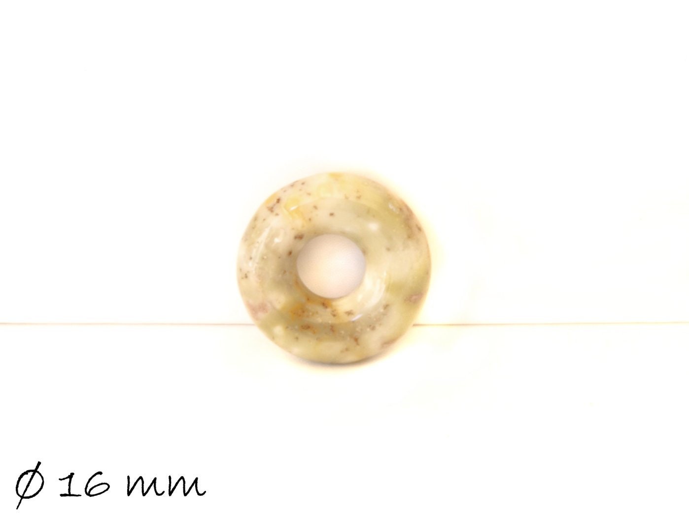 1 Stück Donut Anhänger Edelstein Indischer Achat, Ø 16 mm