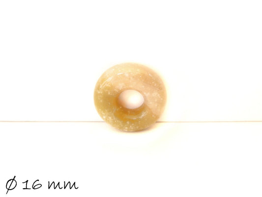 1 Stück Donut Anhänger Edelstein Indischer Achat, Ø 16 mm
