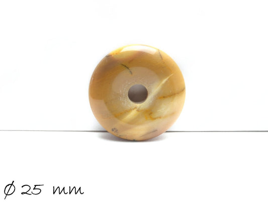 1 Stück Edelstein Donut Anhänger, Mookaite Jasper Ø 30 mm