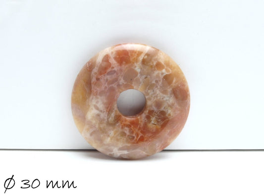 1 Stück Edelstein Donut Anhänger, Jasper Ø 30 mm