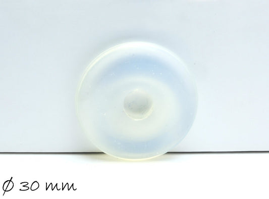 1 Stück Edelstein Donut Anhänger, Opalit, Ø 30 mm