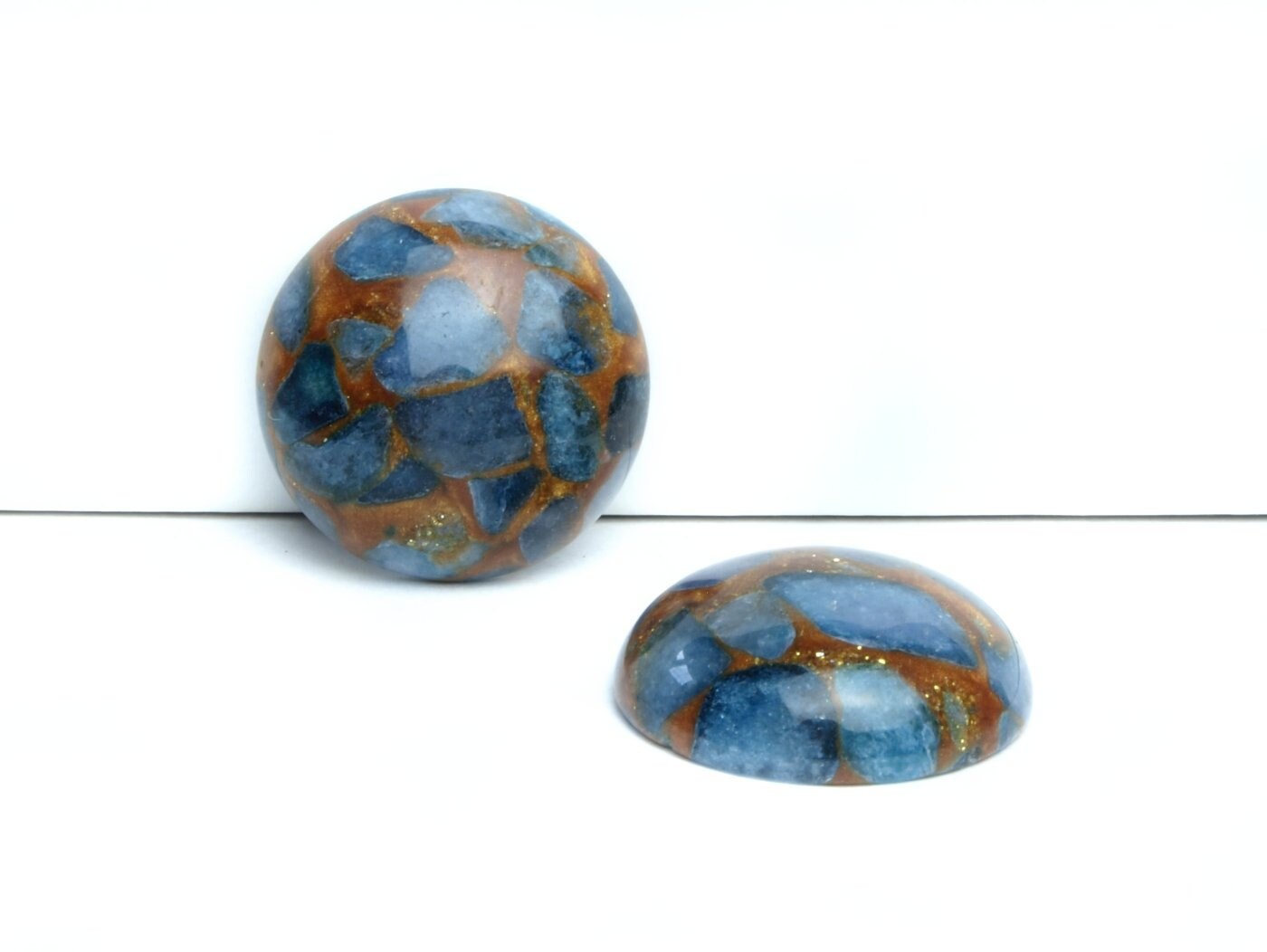 1 Stück synthetischer Cabochon bestehend aus Jade, Ø 20 mm